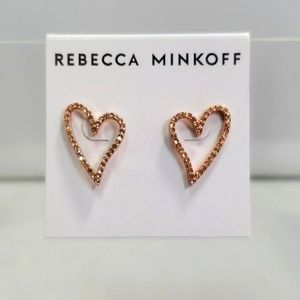 Rebecca minkoff ROSE GOLD heart shaped ear